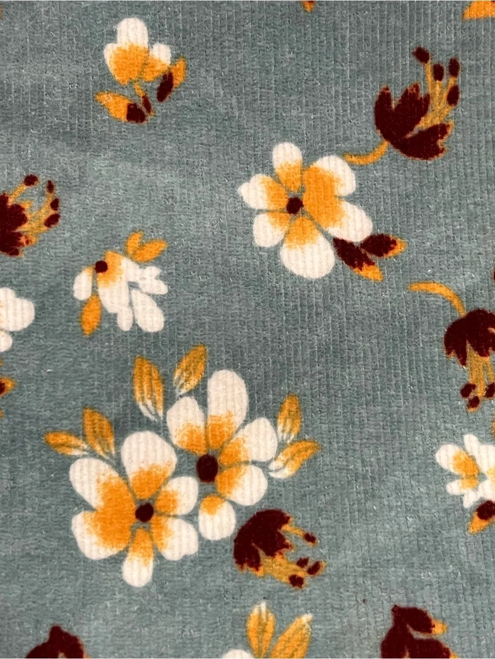 TAHARI Girls Size 7 Fine Corduroy Overall Dress Teal Floral